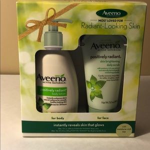 Aveeno body lotion and scrub